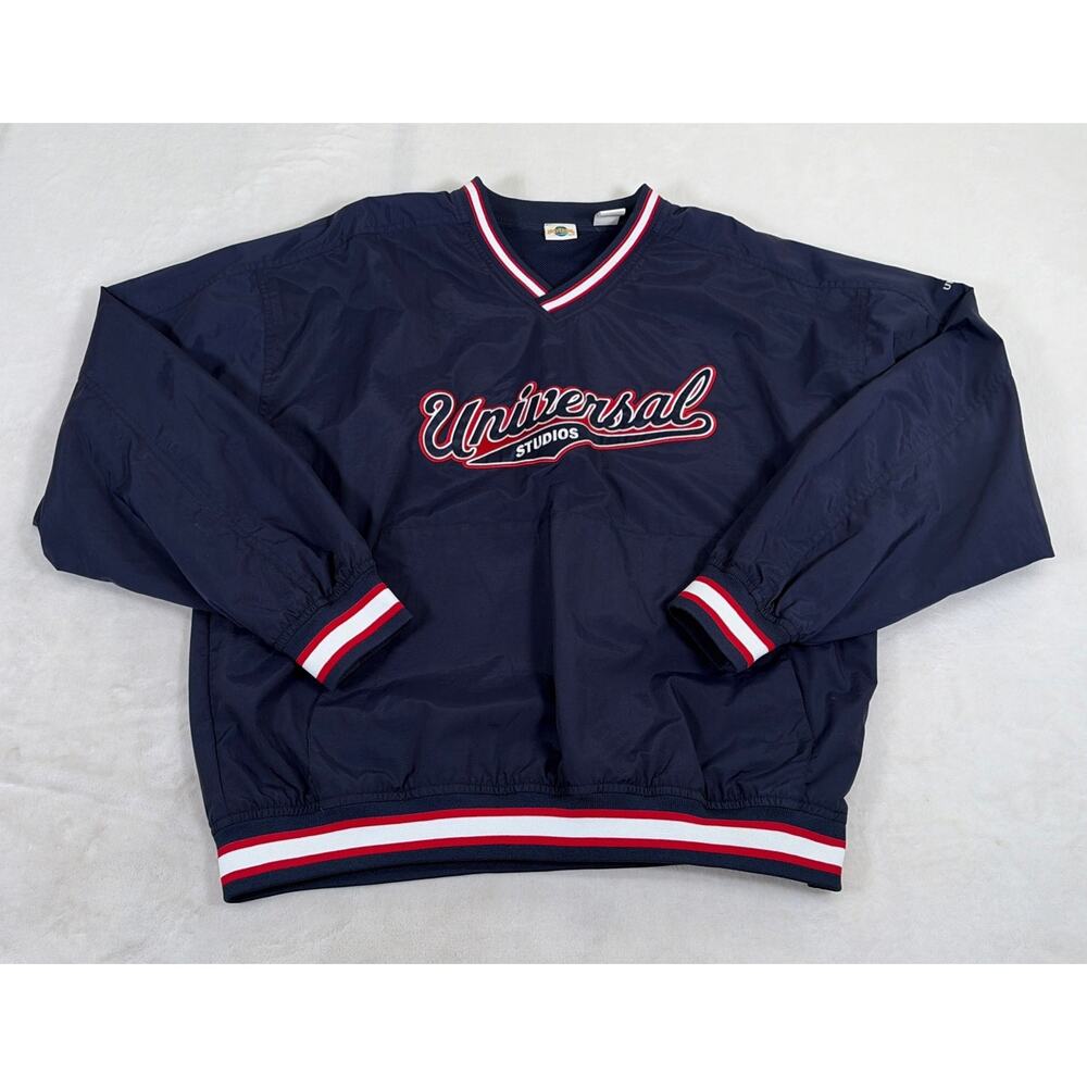 Vintage Universal Studios Orlando Men’s Lg Navy Blue 90s Pullover Windbreaker